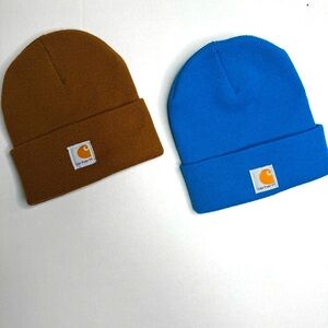Carhartt Brown and Blue Beanie